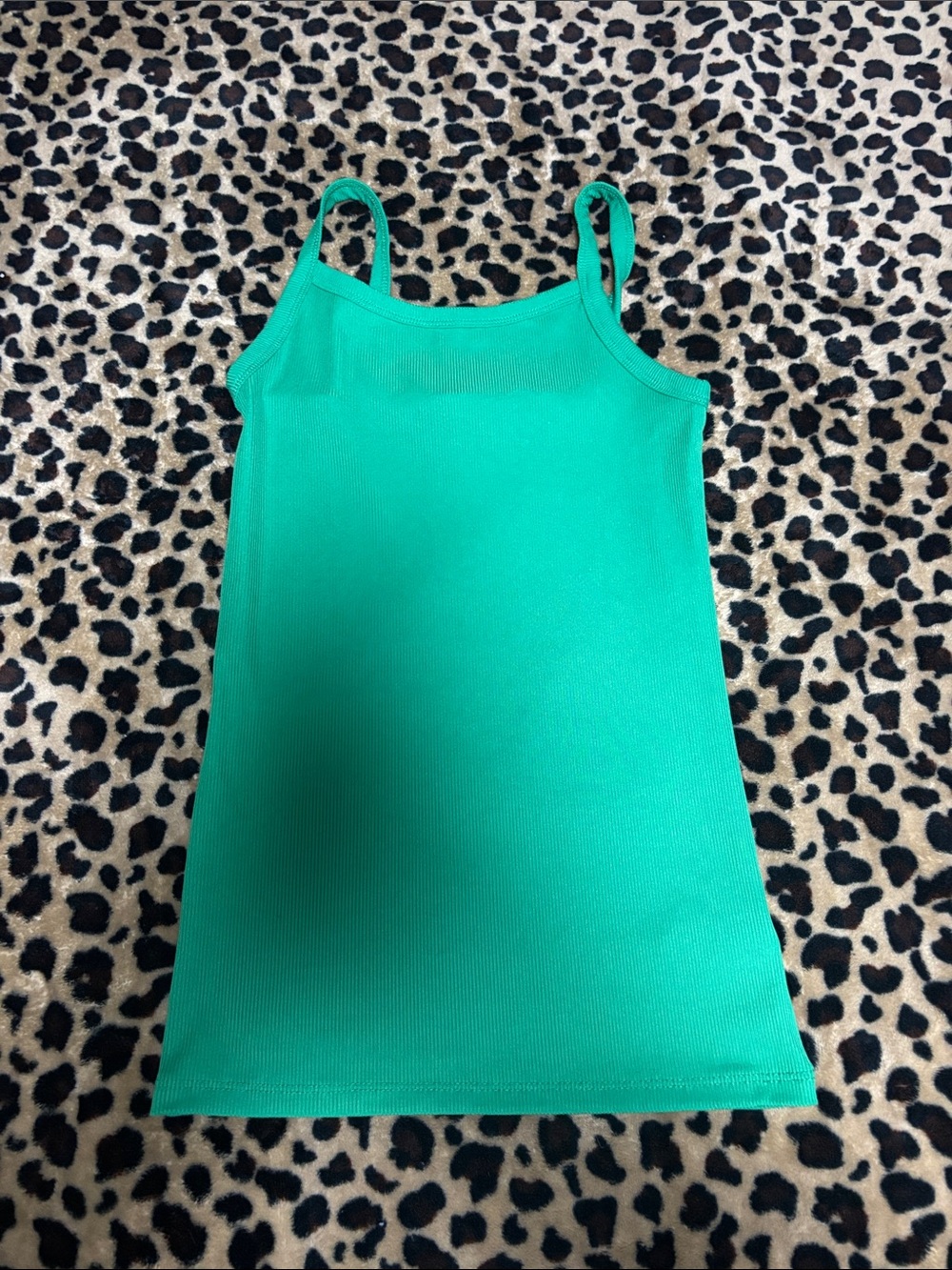 Bright Green Ribbed Tank Top